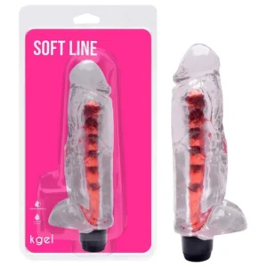 Pênis Vibrador Jelly 18,5 x 4,5cm Multivelocidade Kgel