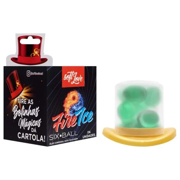 Six Ball Fire Ice Bolinha Excitante 6 Unidades Soft Love - Imagem 2