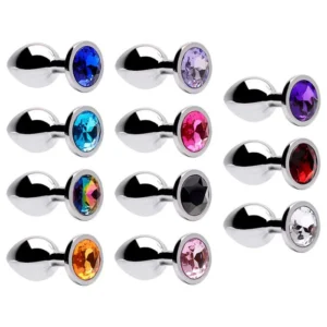 Plug Anal Metal com Pedra G Sensual Love