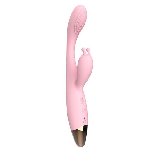Vibrador de Ponto G e Clitóris com Aquecimento Rosa