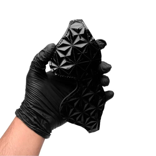 Venda para Olhos Couro Diamante