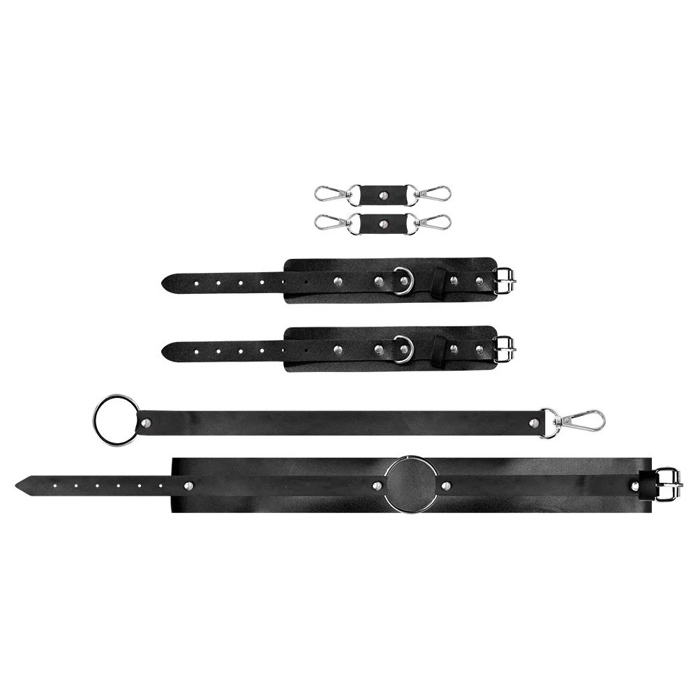 Harness Coleira com Algema em Couro