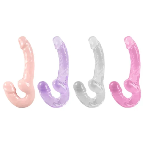 Pênis Duplo Jelly Strapless 23,5cm